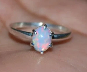 Ethiopian Opal 925 Sterling Silver Handmade Ring Gifts For Her Jewelry RT-1868 - Picture 1 of 7