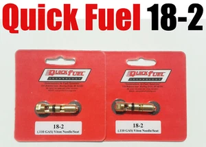 Par de agujas y asientos Quick Fuel 18-2QFT gasolina viton 0,110" asiento flotadores colgados en el centro - Imagen 1 de 1
