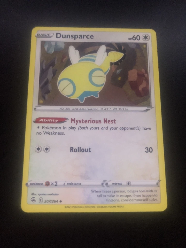 Pokemon TCG Fusion Strike Dunsparce Uncommon #207 NM - Image 1 of 1