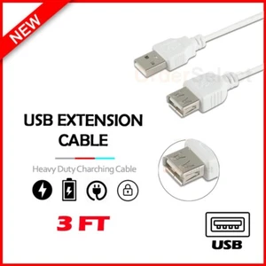 USB 3FT FAST Extension Cable Cord M-F for Phone Samsung Galaxy A55/F15 / M15 - Picture 1 of 5