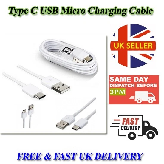 Type C USB Cable Fast Charging & Durable for Samsung, Huawei, One Plus, LG, Oppo - Image 1 of 4