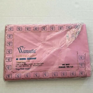 Wamsutta Ultracale kein Eisen PINK Standard ZWILLING flaches Blatt USA neu Vintage - Bild 1 von 3