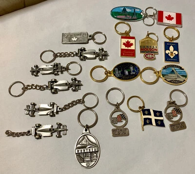 Vintage Lot of Seventeen (17) Canada Grand Prix F1 Racing Souvenir Key Chains - Image 1 of 4