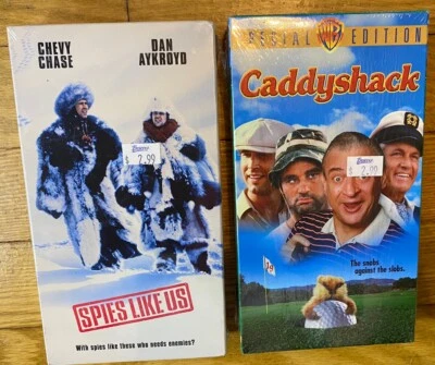 Caddyshack (VHS, 2001) Spies Like Us(VHS, 1995) Brand New Sealed  Chevy Chase - Image 1 of 4