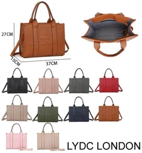 New Ladies Work Handbag Women Embossed Faux Leather Fashion Shoulder Tote Bag - Picture 1 of 21