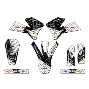 2007 XCF-W RACE SERIES White Senge Graphics Kit Compatible with KTM - Foto 1 di 10