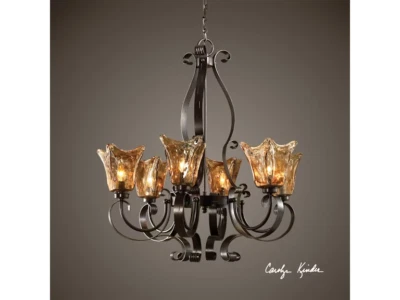 Uttermost  21006 Vetraio 6 Light Oil Rubbed Bronze Chandelier - Image 1 of 4