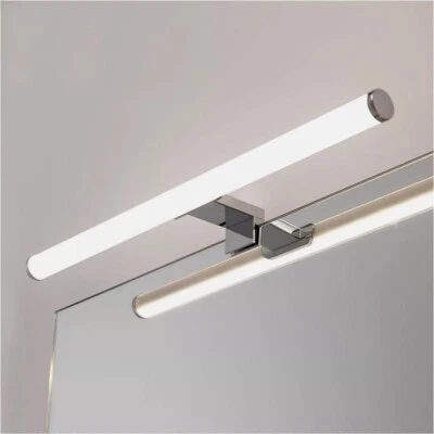 Lampada led da specchio bagno applique 9 w luce naturale 4000k colore argento - Immagine 1 di 4
