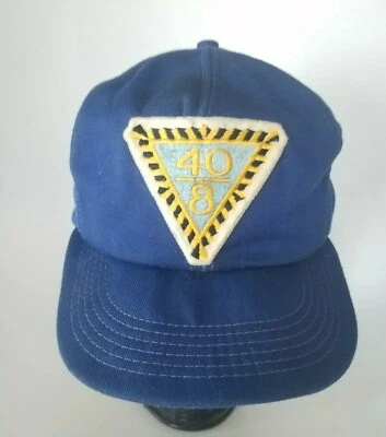 Sombrero parche camionero vintage años 80 La Société 40 y 8 malla productos marca K hecho en EE. UU. Foto 1 de 4
