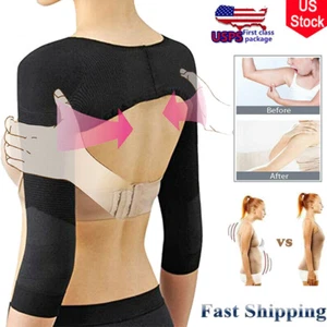 Women Upper Compression Arm Body Shaper Post Surgical Posture Corrector Top Vest - Picture 1 of 14