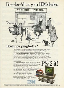 IBM Personal System 1989 2 computadora PS/2 PC anuncio impreso vintage - Imagen 1 de 1