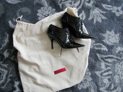 Auténtico botín de charol Valentino estilo clásico talla 5 tacones negros Foto 1 de 4