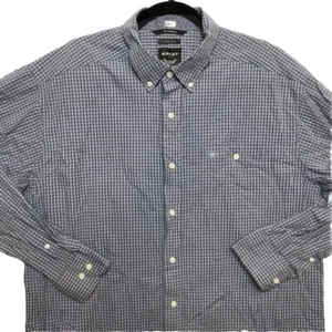 Ariat Relentless camicia uomo XL manica lunga check tasca con bottoni - Foto 1 di 12
