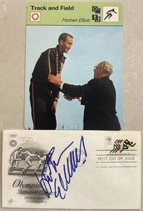 Herb Elliott Olympic Runner **Signatur / Autogramm** auf Ersttagsausgabe - Bild 1 von 5