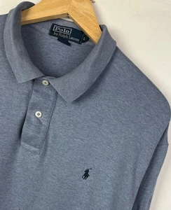 CAMISA POLO RALPH LAUREN Talla L De Gran Tamaño (se ajusta como 2XL) Para Hombre Calce Regular Azul - Imagen 1 de 6