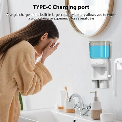 Automatic Mouthwash Dispenser Touchless Sensor Wall Mounted Mouthwash Dispenser - Image 1 of 4