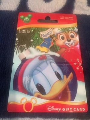 DISNEY Donald Duck, Christmas ( 2012 ) Gift Card and Pin ( $0 ) Limited Edition - Image 1 of 2