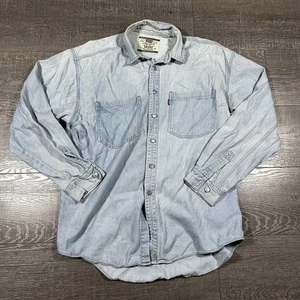 Vintage Levi’s Jeanshemd Größe M Blau Knopfleiste Langarm - Bild 1 von 6