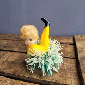 Amazing Kitsch Doll Christmas Decoration Tree Ornament Atomic Spike Vintage - Picture 1 of 3