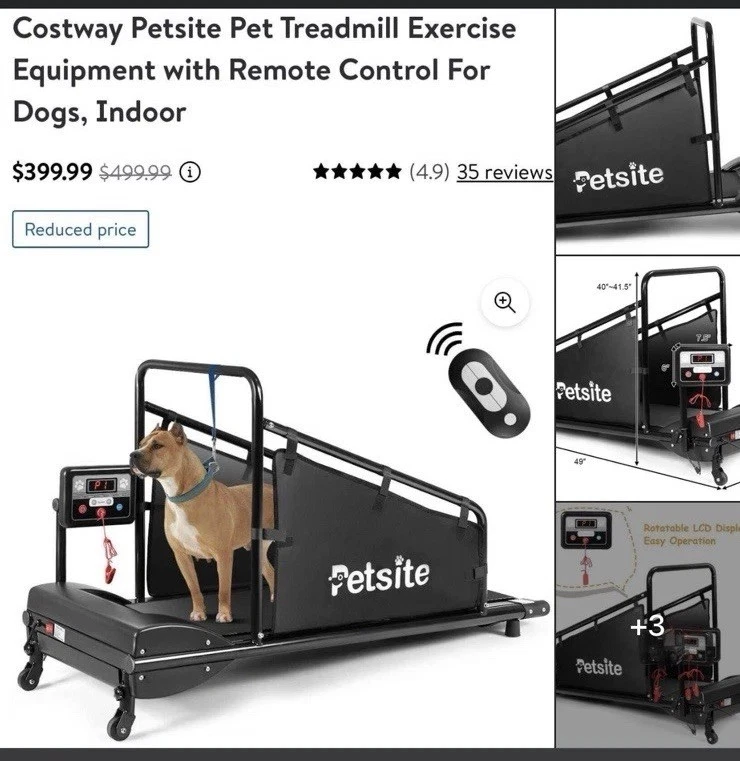 PETSITE Dog Treadmill Pet Running Machine for Small Medium Dogs - Image 1 of 3