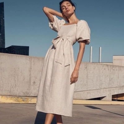 witchery linen midi dress - image 1 of 4