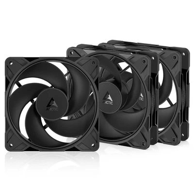 ARCTIC P12 Pro Reverse (3 Pack) Lüfter PC Gehäuse 120mm schwarz Flow invertiert - Bild 1 von 4