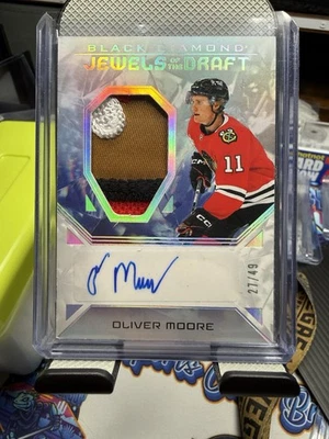 2025-26 Black Diamond Oliver Moore Jewels Of The Draft 27/49 RPA JO-OM - Image 1 of 2