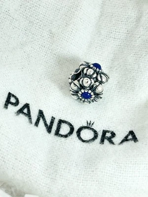 PANDORA 925 Sterling Silver Real Sapphire September Birthday Blooms Bead Charm - Image 1 of 4