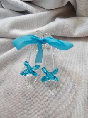 Disneyland Cenicienta Cristal Zapatilla Adorno 2011 Vidrio Real Recuerdo Retirado Foto 1 de 3