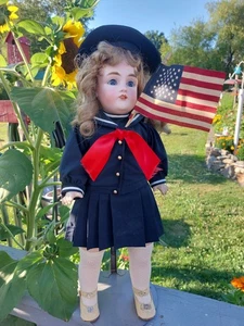 Composition And German Bisque Head Doll 21 Kestner 154 - Picture 1 of 16