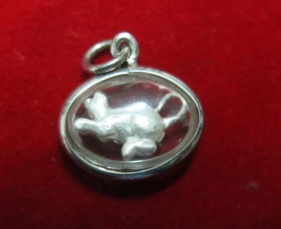 Tiny Silver Mouse Rat Pendant – Miniature Animal Charm Jewelry Figurine Gift - Изображение 1 из 4