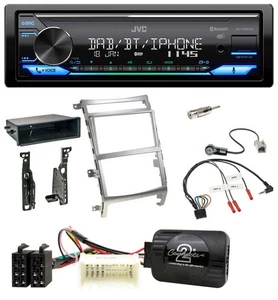 JVC Bluetooth DAB USB Lenkrad Autoradio für Hyundai IX55 2009-2012 silber - Bild 1 von 11