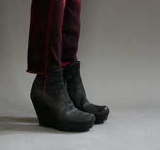 rick owens wedge boots