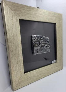 VINTAGE Zadok Arts Israel Sterling Silver .925 Framed 3D Plaque JERUSALEM - Picture 1 of 10