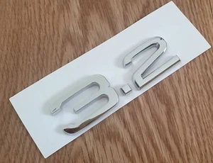 3D Quality 3.2 ABS Chrome Lettering Car Styling Rear Emblem Badge Logo - Silver - Picture 1 of 2