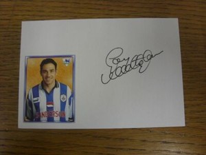 1997/1998 Autographed White Card: Sheffield Wednesday - Whittingham, Guy  (Stick