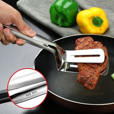 Bread Steak Tongs BBQ Stainless Steel Clip Kitchen Cooking Food Serving Utensil