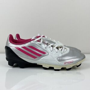 Adidas Women’s F10 TRX FG F50 Silver White & Pink Soccer Cleats Size 8.0