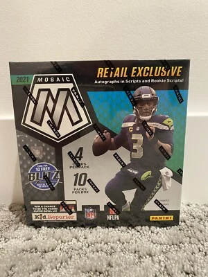 2021 Panini Mosaic NFL Football MEGA Box Sealed Walmart Blue Reactives. - Image 1 of 3