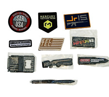 Lot of 10 Tactical Patches Bottle Opener Pen Glock SAR Norma Shot Show