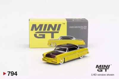 MINIGT 794 Lincoln Capri Hot Rod 1954 modello auto giallo lime scala 1:64 - Immagine 1 di 4