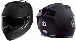 ICON DOMAIN RUBATONE BLACK MIRRORED Full Face Motorcycle Helmet ADULT XS X-SMAL 