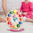 Holzform Farbsortieruhr bunt Montessori Spielzeug Holzuhr für Kinder