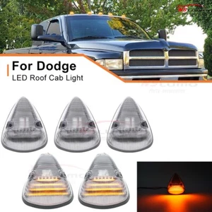 5X Amber LED Cab Roof Marker Lights For 1994-1998 Dodge Ram 1500 2500 3500 Truck - Picture 1 of 9