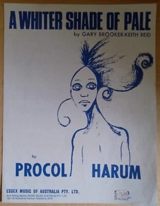 A Whiter Shade Of Pale (Procol Harum) sheet music ESSEX Australia 1967 $3.50 RRP - Picture 1 of 5