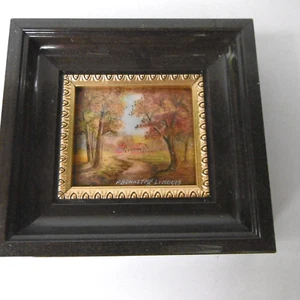 petit tableau emaux de limoges signe bonnet maitre emailleur - Imagen 1 de 7