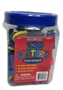 New Sealed Smethport 120 Letters Foam Magnets Upper  Lower Case Letters  Vowels - Picture 1 of 5