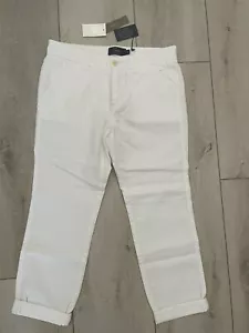 NEW J Crew Woman’s Chino Cuffed Tapered Capri Pant White Size 2 Petite $89.50 - Picture 1 of 6