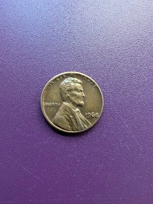 1968 Lincoln Penny. No Mint Mark. L & In God We Trust In Rim - one cent 1c - Image 1 of 2