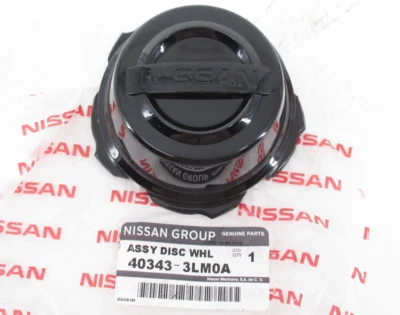Tapa central de rueda negra genuina OEM Nissan 40343-3LM0A 2013-2020 NV200 Foto 1 de 4